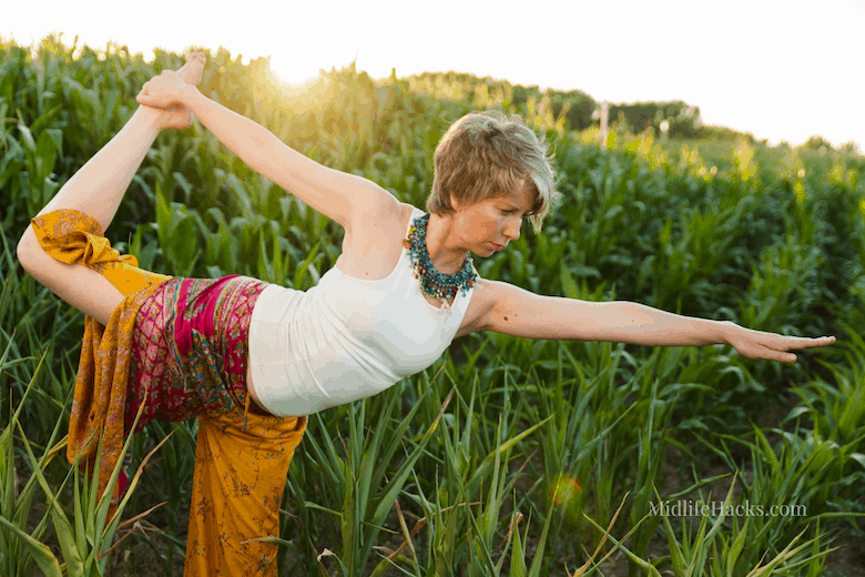 mature lady doing tai chi