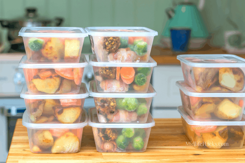 Food portions in tupperware