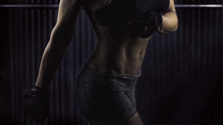 a twisting woman’s core