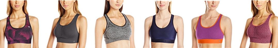 6 different sports bras